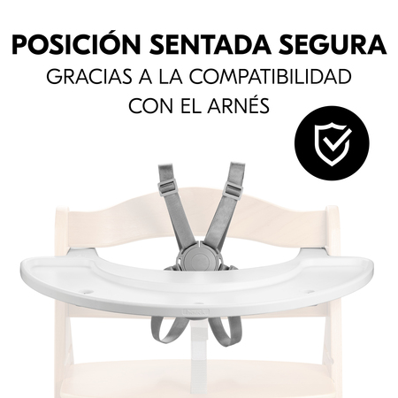 Seguro y compatible con el arnés de la trona