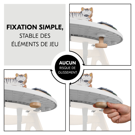 Fixation simple et sûre des éléments de jeu