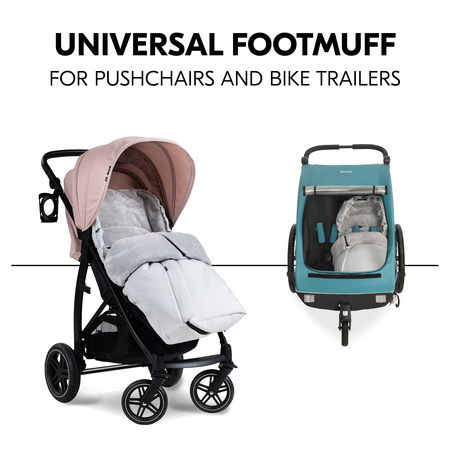 Pushchair footmuff with universal fit