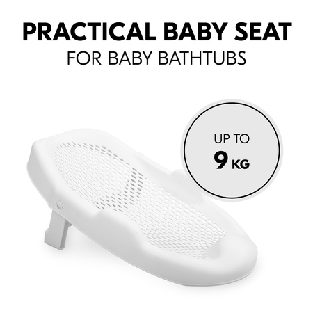 Practical baby seat for baby bathtubs