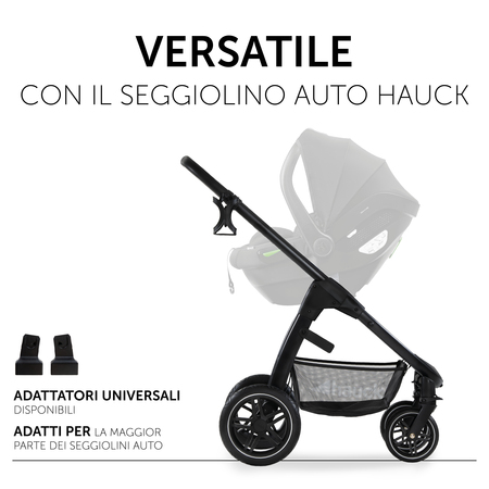 Pratico sistema da viaggio con seggiolino auto