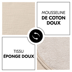 Mousseline douce et tissu éponge moelleux