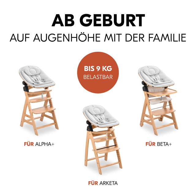 Highchair Bouncer Eco Light Grey