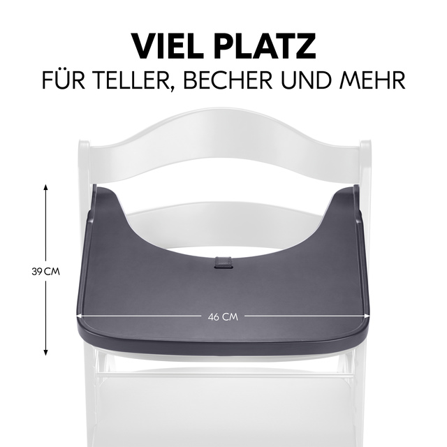 Alpha wooden tray Dark Grey