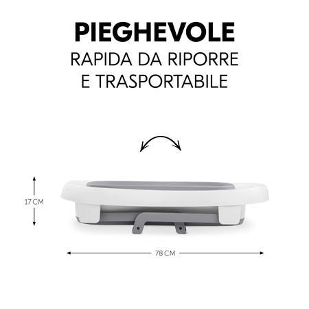 Pieghevole, rapida da riporre e trasportabile