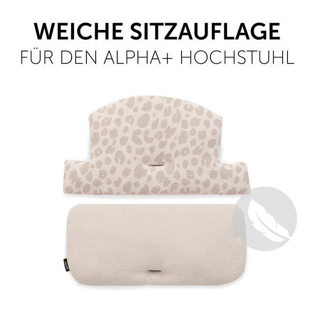 Highchair Pad Select  Muslin Leo Natural