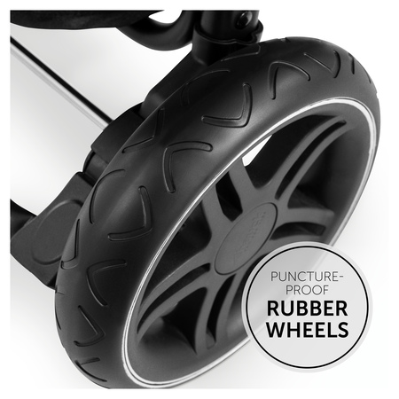 High driving comfort with suspended rubber wheels