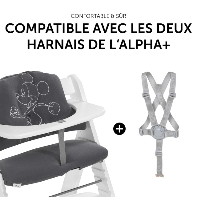 Highchair Pad Select  Mickey Mouse Anthracite