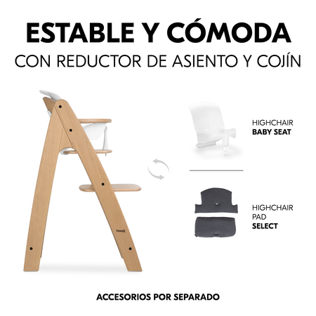 Estable y cómodo con reductor de asiento y cojín