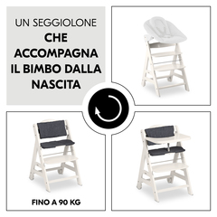 Un seggiolone ergonomico che cresce con il bambino
