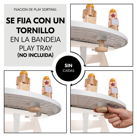 Fijación fácil y estable en la Play Tray