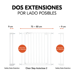 Cada barrera puede llevar dos extensiones