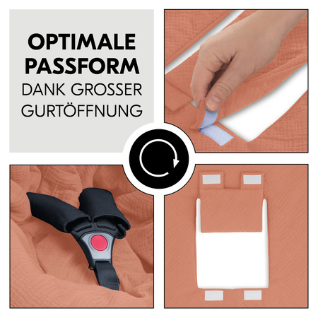 Optimale Passform dank großer Gurtöffnung