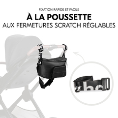 Fixation facile et rapide sur la poussette