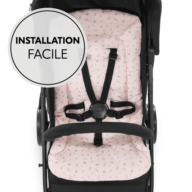 Pushchair Seat Liner  Flowers Rose