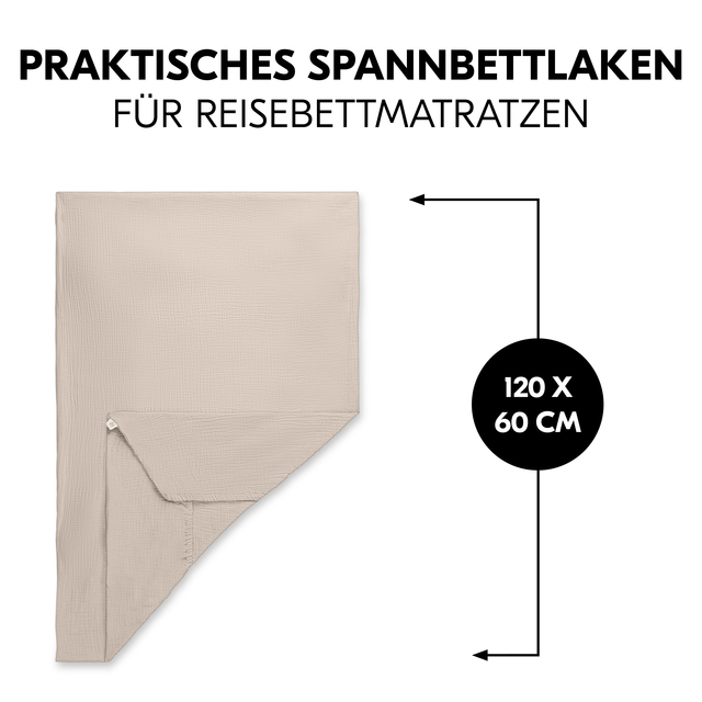 Travel Bed Matress Cover Beige