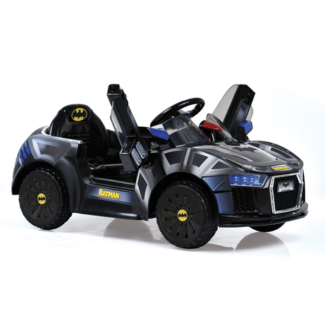 hauck TOYS FOR KIDS Tretfahrzeug E-Batmobil - Schwarz Grau, Elektroauto -  elektrisches Auto für Kinder ab 3 Jahren, bis 30 kg