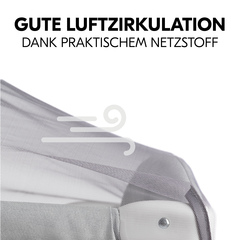 Gute Luftzirkulation dank Netzstoff