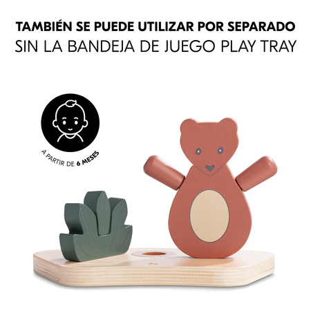 Con y sin la bandeja de juego Play Tray