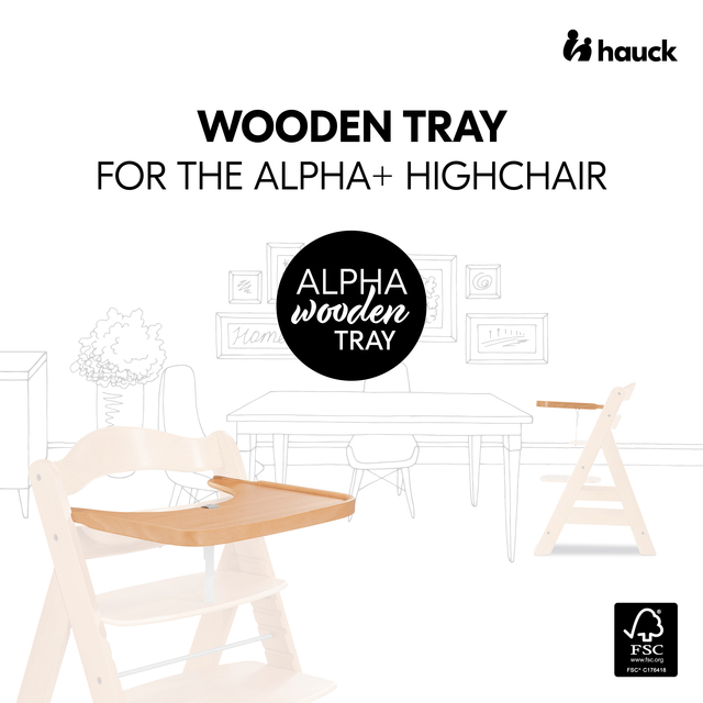 Alpha Wooden Tray Natural