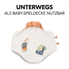 Unterwegs als Baby-Spieldecke nutzbar