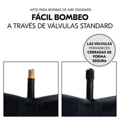 Fácil de inflar con válvulas estándar