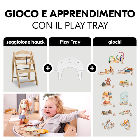 Divertimento e apprendimento con vassoio da gioco