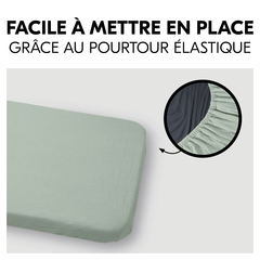 Facile à fixer sur le matelas grâce à l'élastique