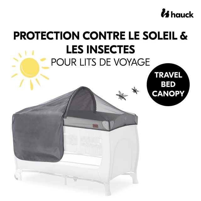 Travel Bed Canopy Grey