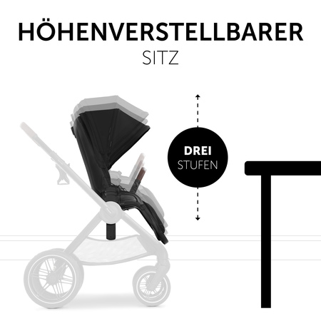 Kinderbuggy ist leicht höhenverstellbar