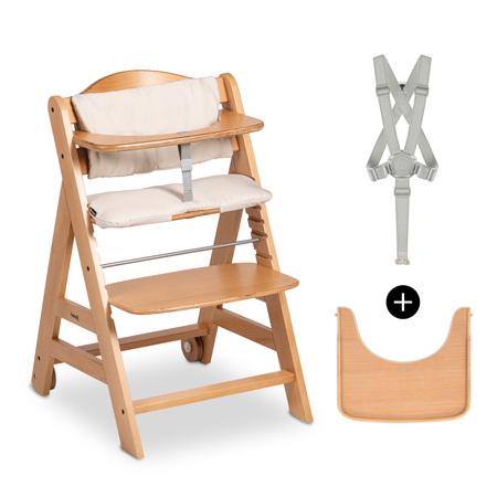 Hauck Alpha+ Select Wooden Highchair & Bouncer – Charcoal - mybaby Online  Store