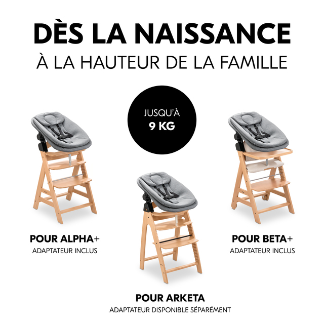 Highchair Bouncer Dark Grey Melange