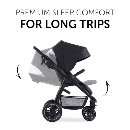 Pushchair with lying function for long trips