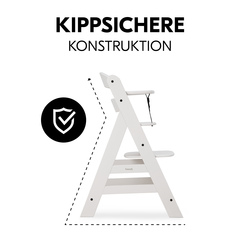 Besonders kippsicher dank stabiler Konstruktion