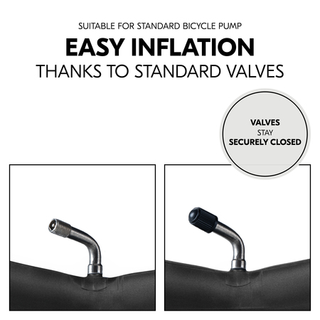 Easy inflation thanks to standard valves