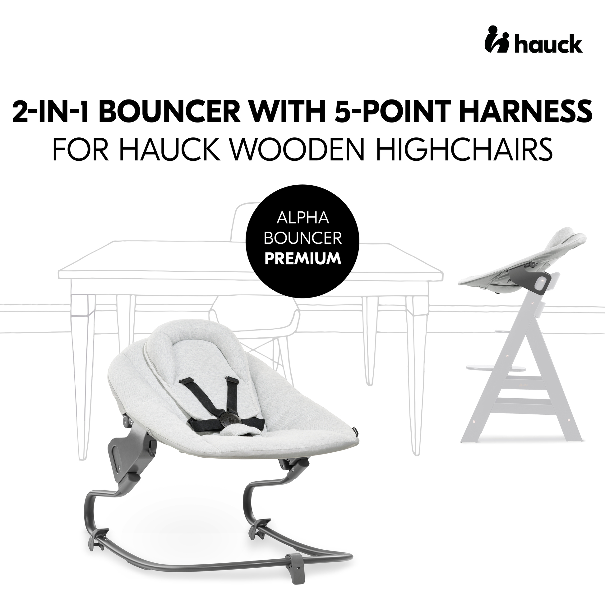 Alpha Bouncer Premium with 5-point harness