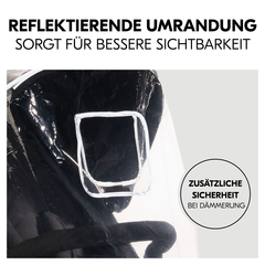 Sichtbarkeit erhöht dank reflektierender Umrandung