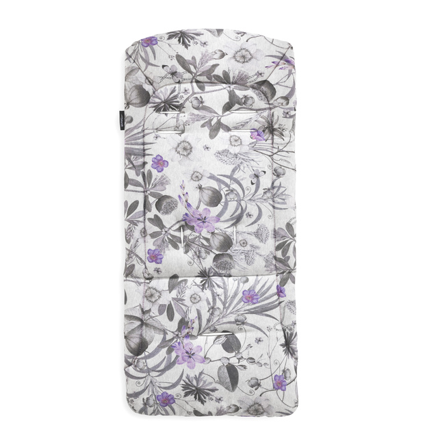 Pushchair Seat Liner  Floral Grey