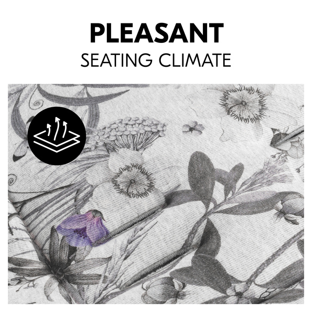 Pushchair Seat Liner  Floral Grey