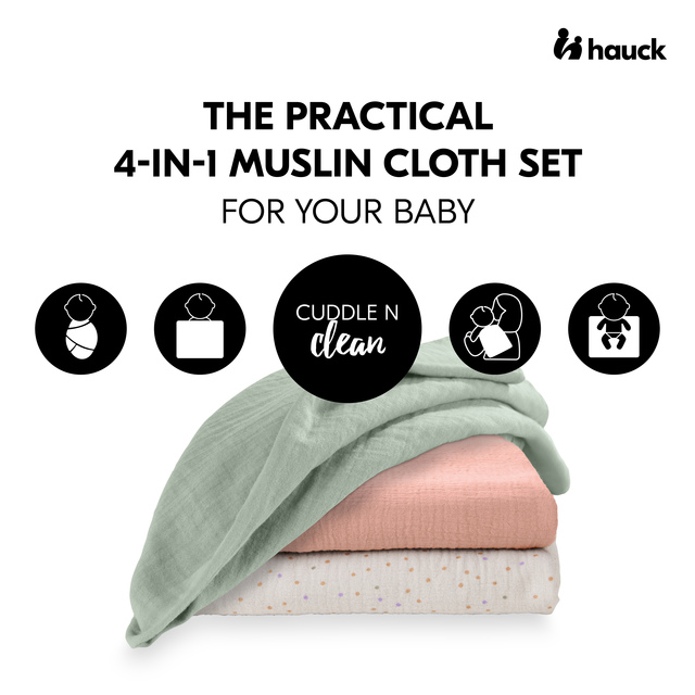 Cuddle N Clean 3Set Sage/Beige Dots/Cork