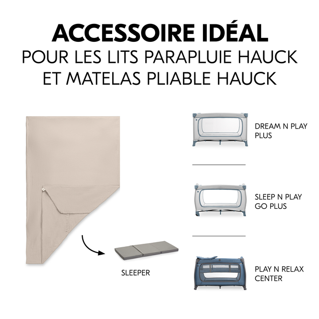 Travel Bed Matress Cover Beige