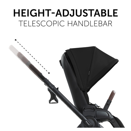 Height-adjustable telescopic handlebar