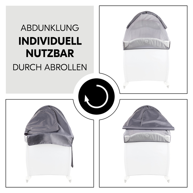 Travel Bed Canopy Grey