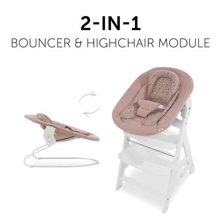 Hauck Alpha+ Wooden Highchair & Bouncer - Grey/Bambi – Bambinosandbeyond