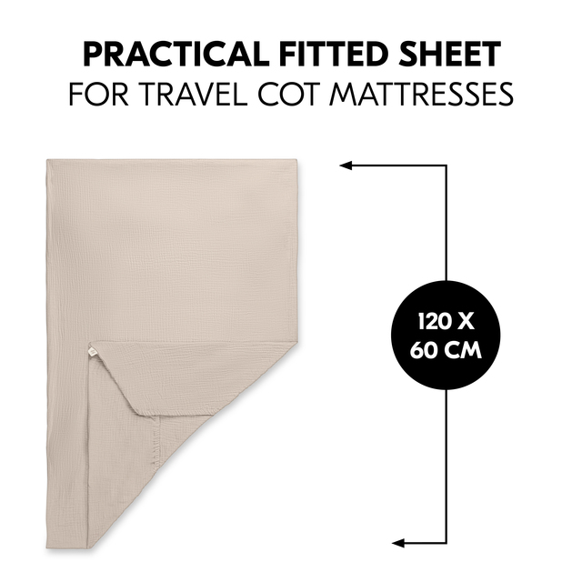 Travel Bed Mattress Cover Beige