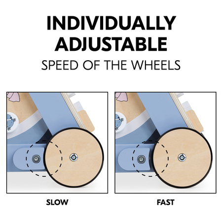 Individually adjustable wheel speed