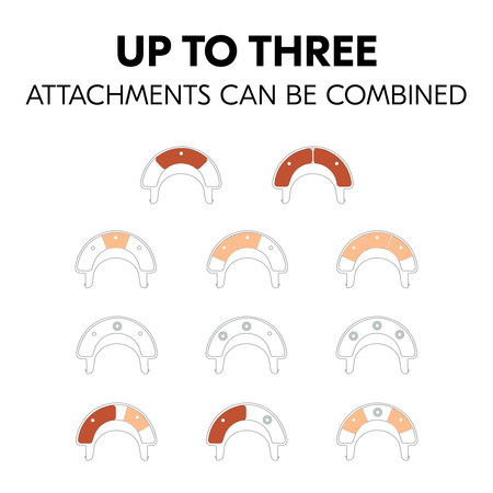 Up to three toy attachments can be combined