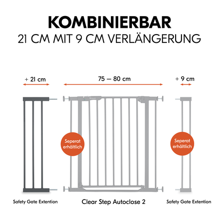 21 cm mit 9 cm Verlängerung Version kombinierbar