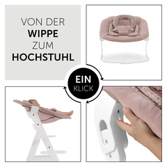 Ein Klick von Wippe zu Hochstuhlaufsatz