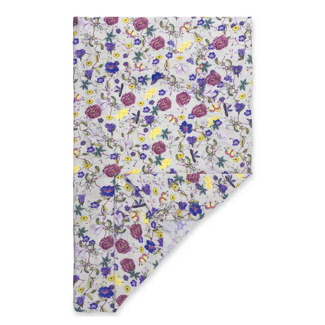 Travel Bed Matress Cover Floral Beige